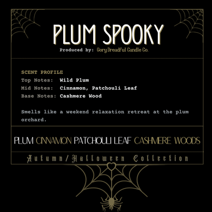 Plum Spooky Sizzling Room Salt Crystal Potpourri: Plum Cinnamon Patchouli Leaf Cashmere Woods Scent