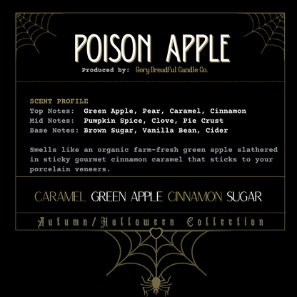 Poison Apple Sizzling Room Salt Crystal Potpourri: Caramel Green Apple Cinnamon Sugar Scent
