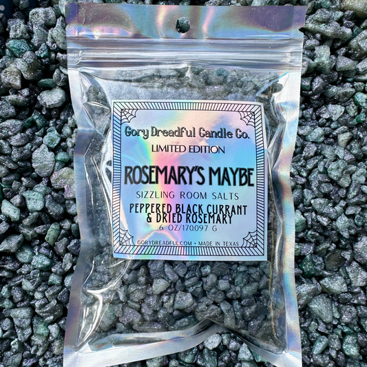 Rosemary’s Maybe Sizzling Room Salt Crystal Potpourri: Peppered Black Currant & Dried Rosemary Scent