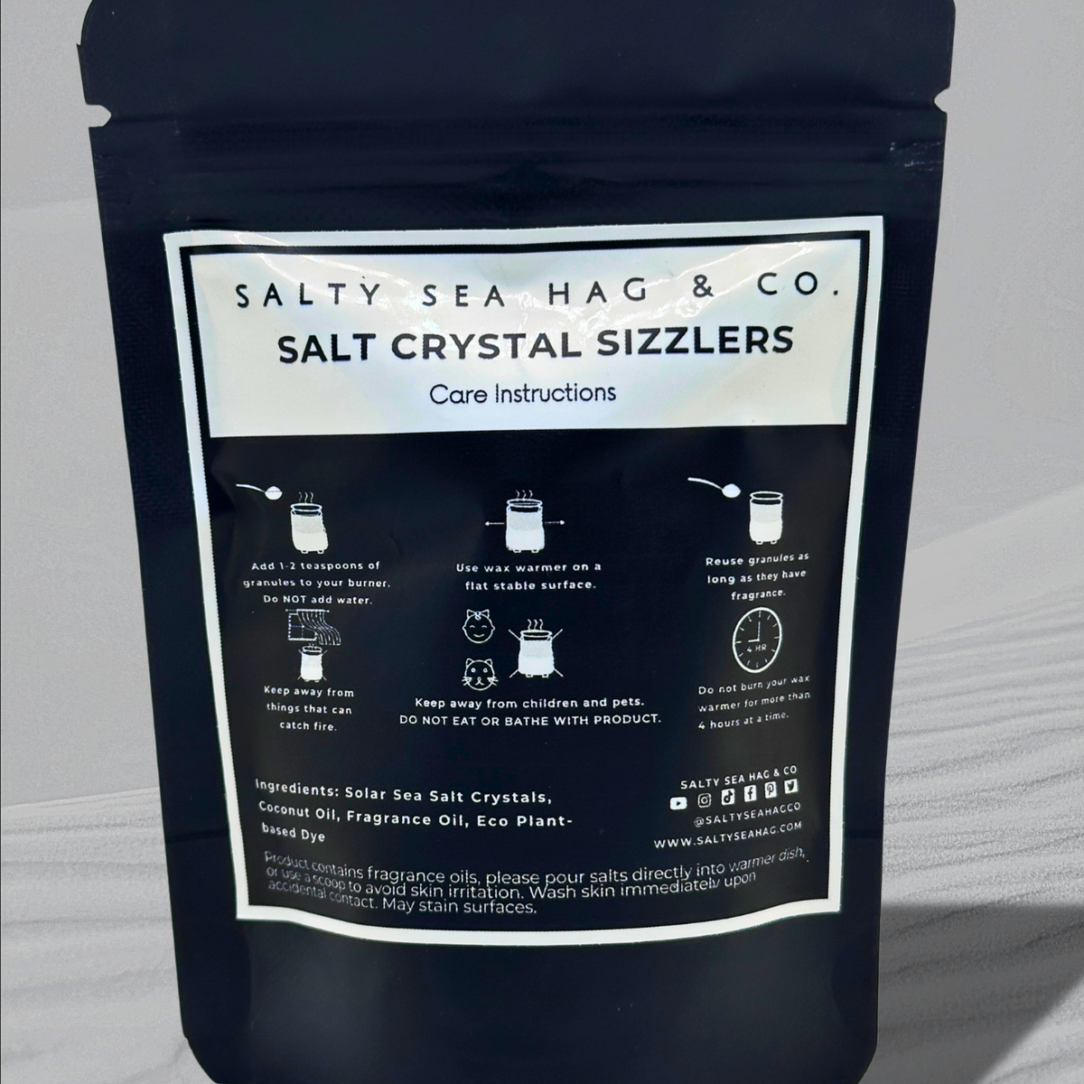 AMALFI GROOVE Salt Crystal Sizzlers: Italian Fig Leaf + Green Citrus Scent