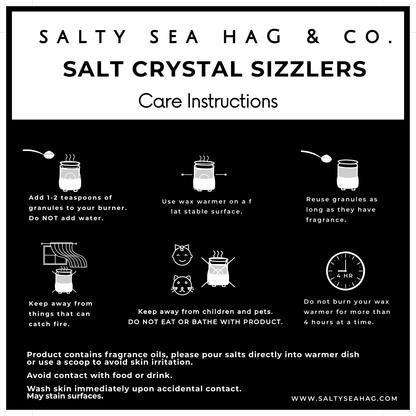 AMALFI GROOVE Salt Crystal Sizzlers: Italian Fig Leaf + Green Citrus Scent
