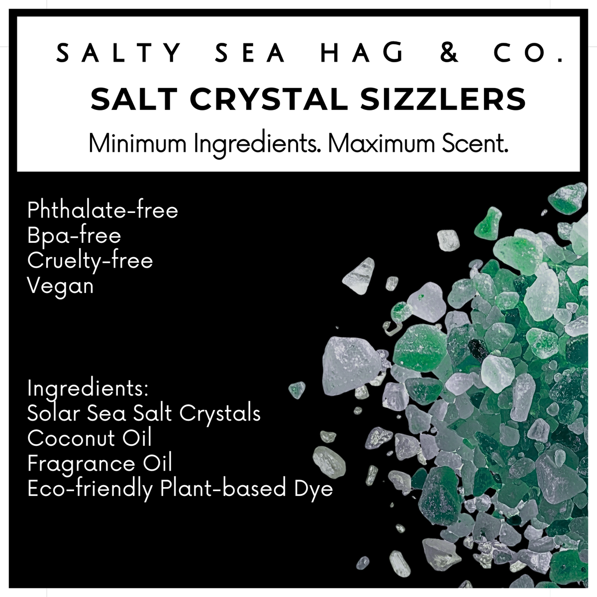 AMALFI GROOVE Salt Crystal Sizzlers: Italian Fig Leaf + Green Citrus Scent