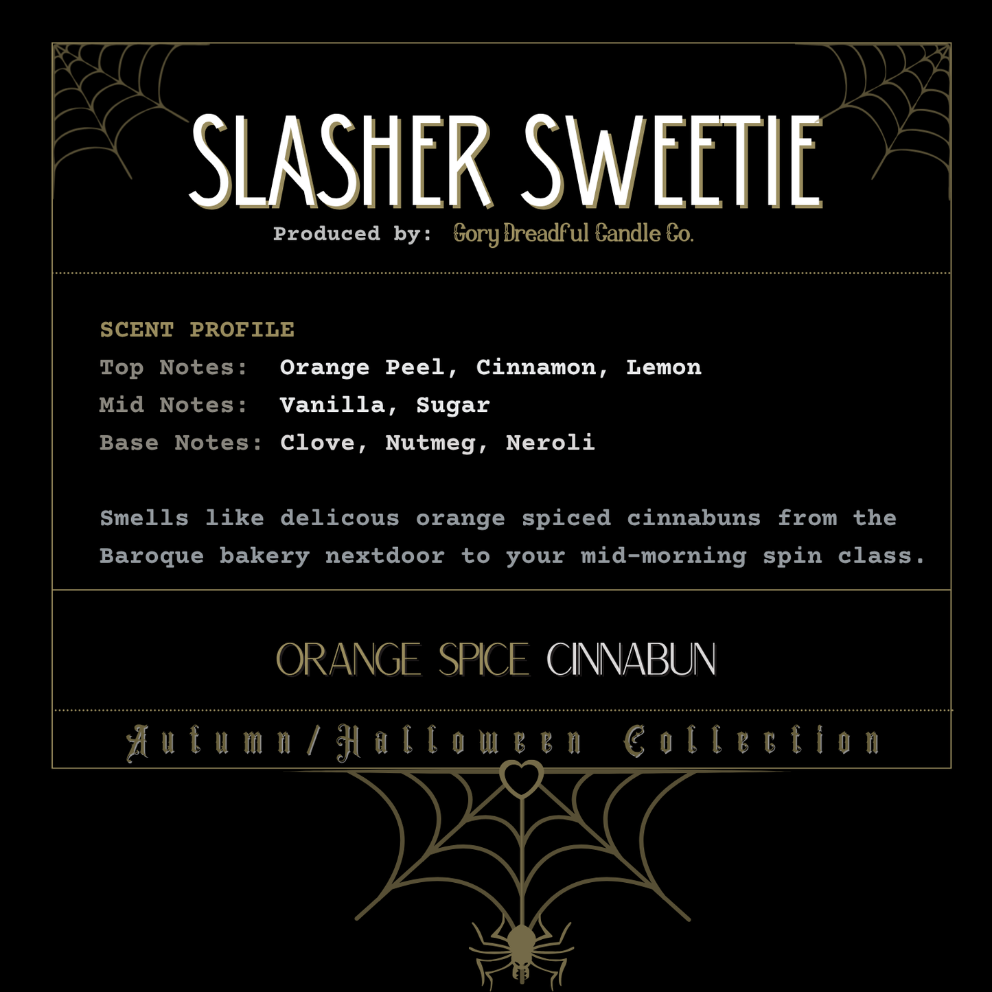 Slasher Sweetie Sizzling Room Salt Crystal Potpourri: Orange Spice Cinnabun Scent