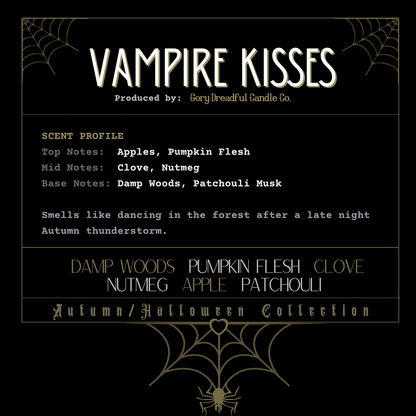 Vampire Kisses Sizzling Room Salt Crystal Potpourri: Damp Woods Pumpkin Flesh Clove Nutmeg Apple Patchouli Scent