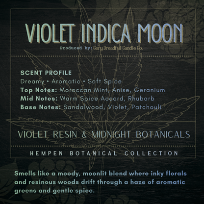 Violet Indica Moon – Violet Resin & Midnight Botanicals Scent Beeswax Melts