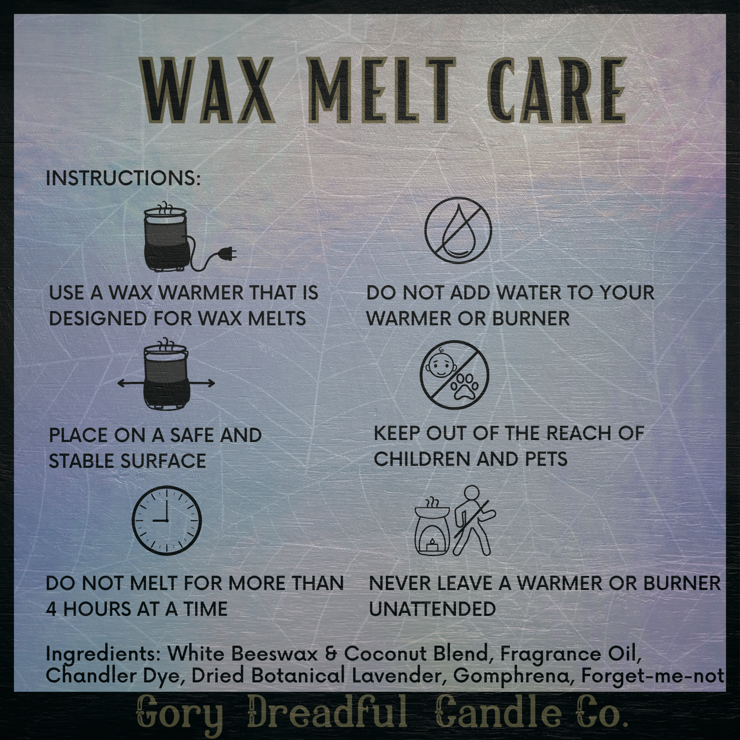 Violet Indica Moon – Violet Resin & Midnight Botanicals Scent Beeswax Melts