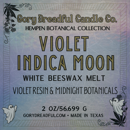 Violet Indica Moon – Violet Resin & Midnight Botanicals Scent Beeswax Melts