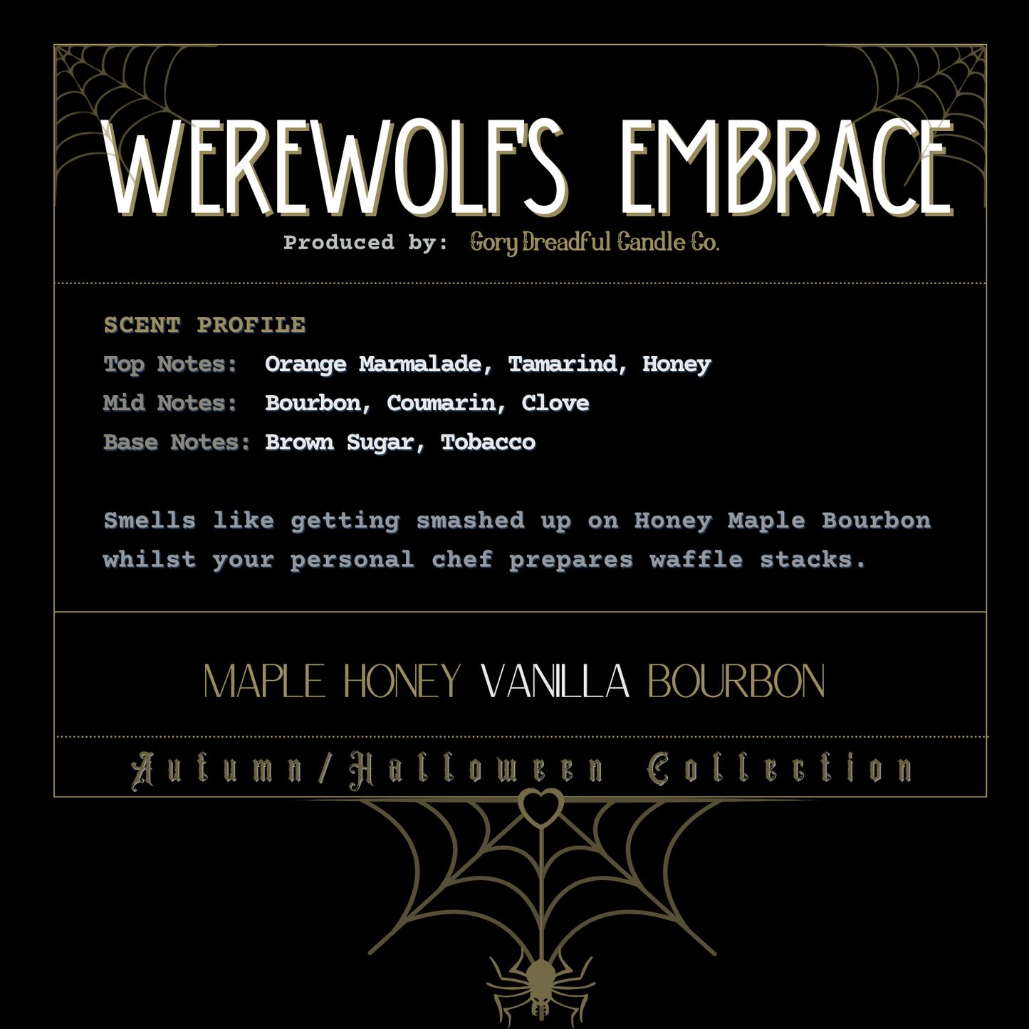 Werewolf's Embrace Sizzling Room Salt Crystal Potpourri: Maple Honey Vanilla Bourbon Scent
