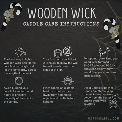 Gin-gle Bells Luxury Crackling Wooden Wick Candle: Dry Gin & Cypress Scent