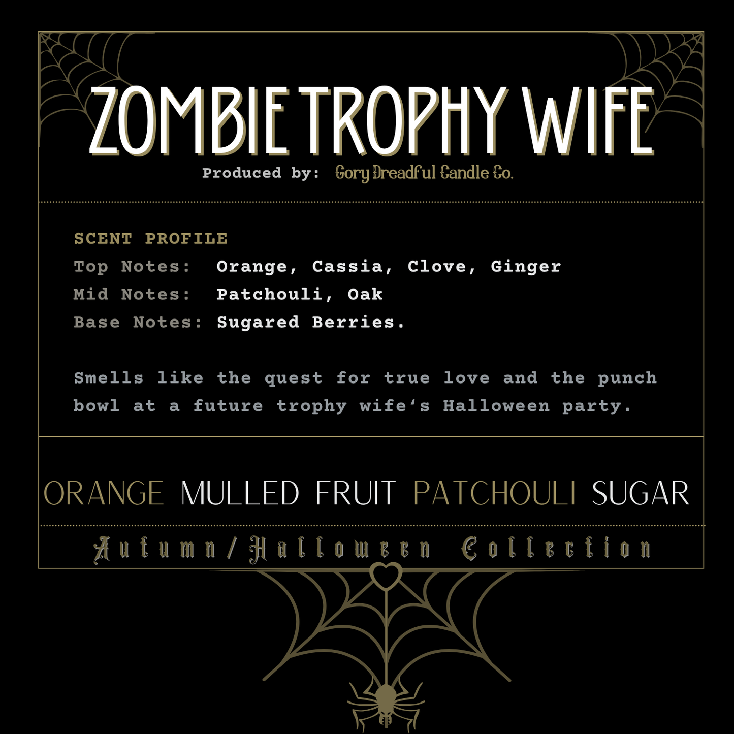 Zombie Trophy Wife Sizzling Room Salt Crystal Potpourri: Orange Mulled Fruit Patchouli Sugar Scent