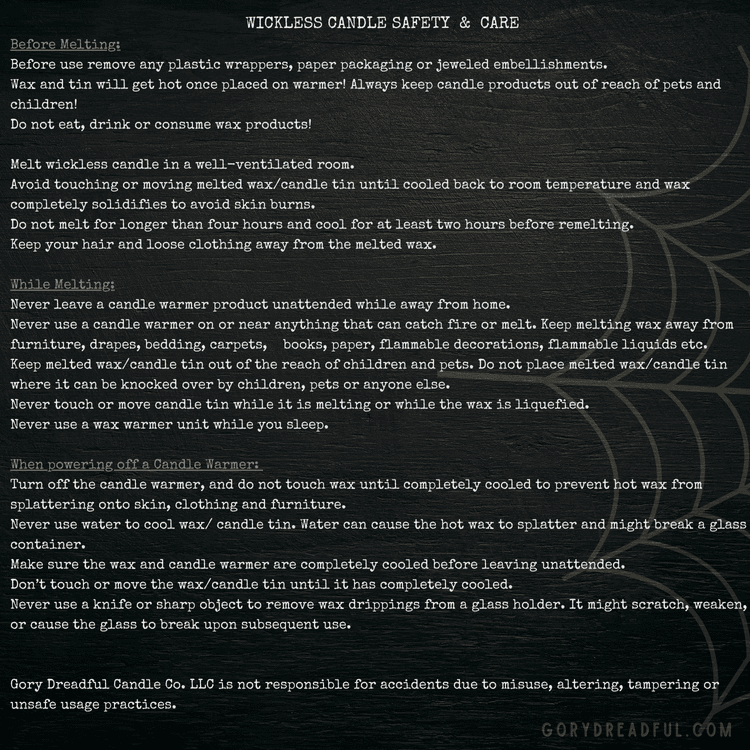 ASHES OF AUTUMN Wickless Candle Tin: Harvested Sumac Campfire Scent - Limited Edition - Gory Dreadful Candle Co