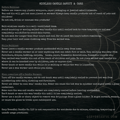 ASHES OF AUTUMN Wickless Candle Tin: Harvested Sumac Campfire Scent - Limited Edition - Gory Dreadful Candle Co