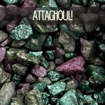Attaghoul! Sizzling Room Salt Crystal Potpourri: Gingersnap White Pumpkin Spicy Sugar Scent - Mini - Gory Dreadful Candle Co