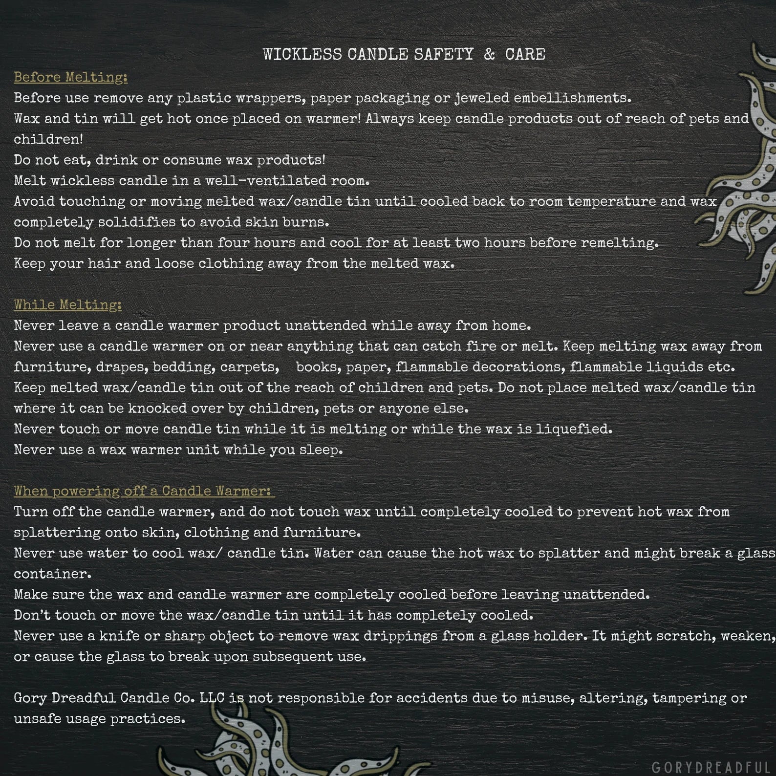 BANSHEE ISLAND Luxury Wickless Candle 6.5 oz: Bamboo & Coconut Scent - Gory Dreadful Candle Co