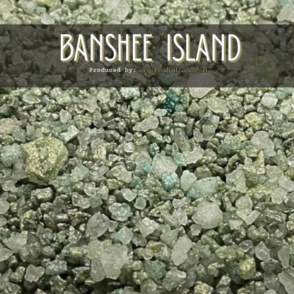BANSHEE ISLAND Sizzling Room Salt Crystal Potpourri: Bamboo & Coconut Scent - Gory Dreadful Candle Co