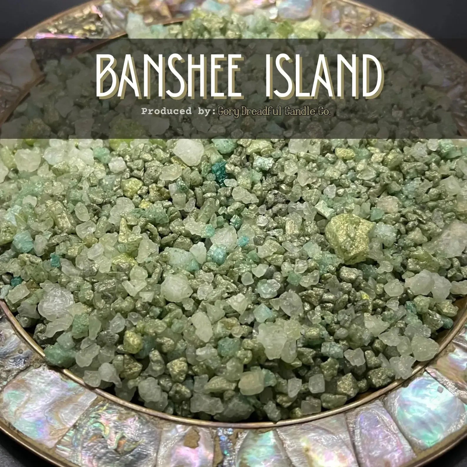 BANSHEE ISLAND Sizzling Room Salt Crystal Potpourri: Bamboo & Coconut Scent - Gory Dreadful Candle Co