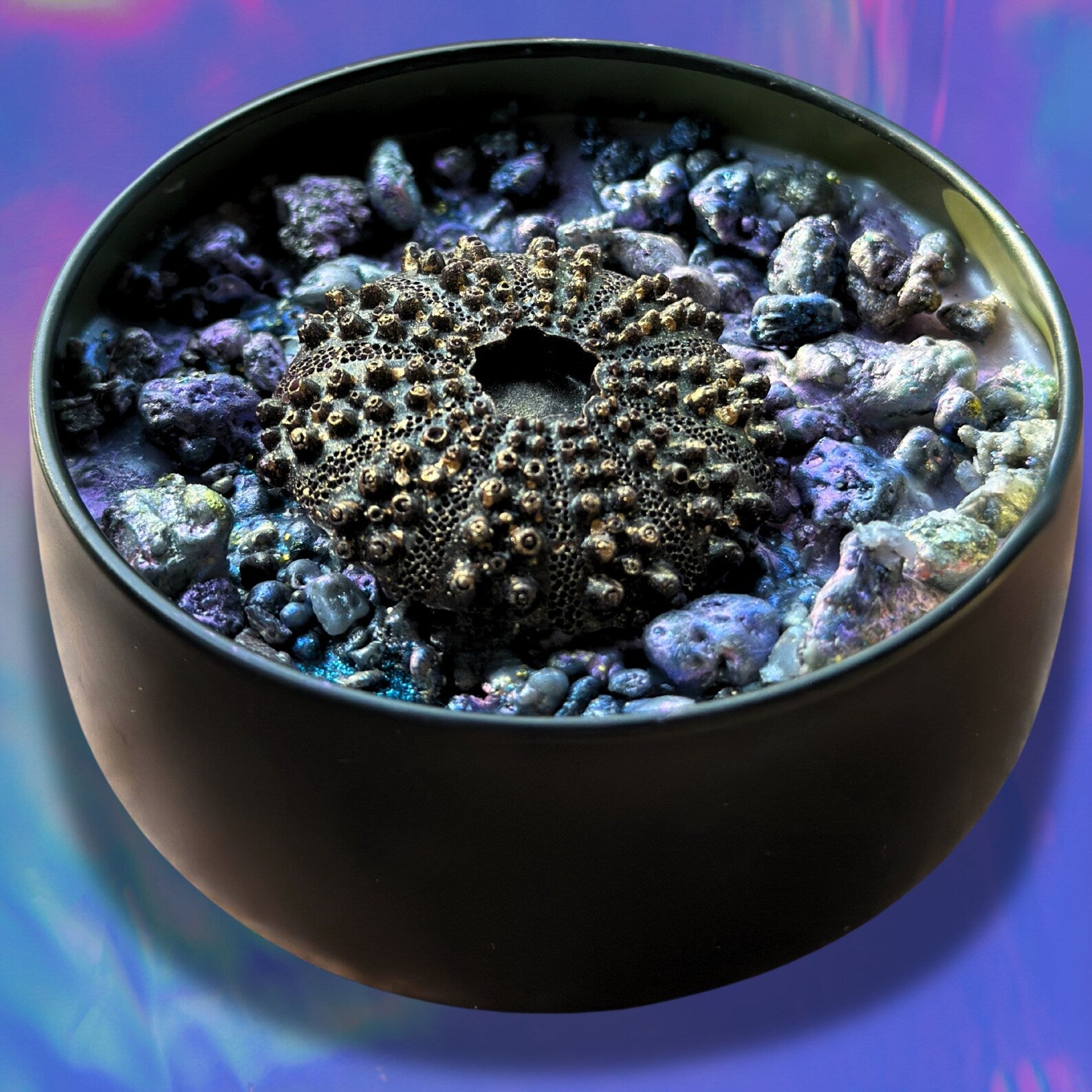 BEACH WITCH Luxury Wickless Candle 6.5 oz: Nostalgic Tropic Suntan Oil Scent - Gory Dreadful Candle Co