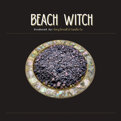 BEACH WITCH Sizzling Room Salt Crystal Potpourri: Nostalgic Tropic Suntan Oil Scent - Gory Dreadful Candle Co