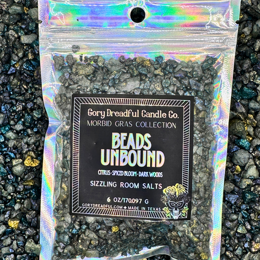 BEADS UNBOUND Sizzling Room Salt Crystal Potpourri: Citrus · Spiced Bloom · Dark Woods Scent - Gory Dreadful Candle Co