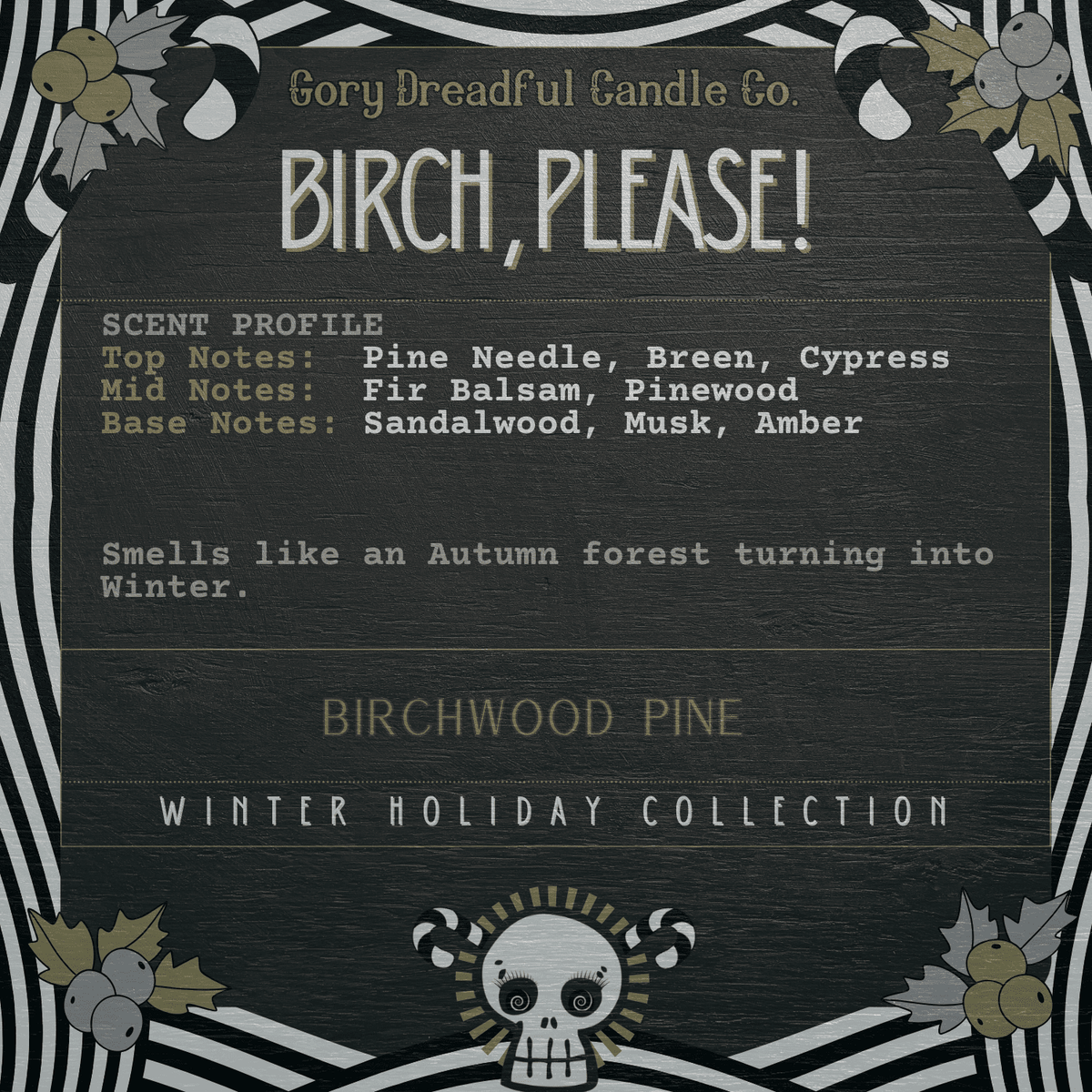BIRCH, PLEASE! Sizzling Room Salt Crystal Potpourri: Birchwood Pine Scent - Gory Dreadful Candle Co