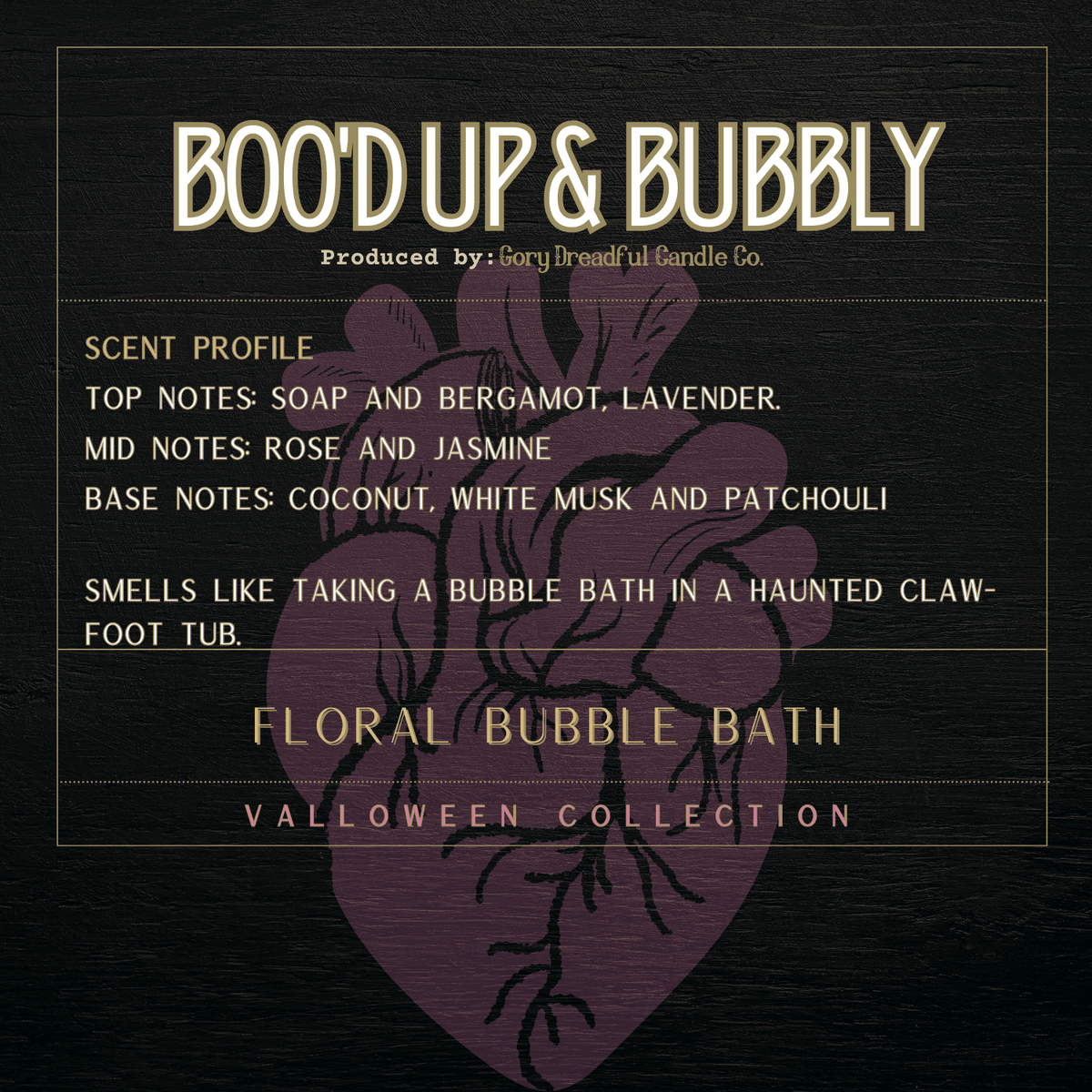 BOO'D UP & BUBBLY Sizzling Room Salt Crystal Potpourri: Floral Bubble Bath Scent - Gory Dreadful Candle Co