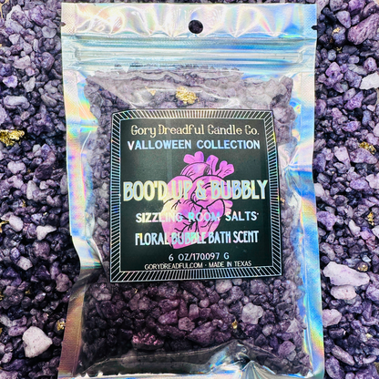 BOO'D UP & BUBBLY Sizzling Room Salt Crystal Potpourri: Floral Bubble Bath Scent - Gory Dreadful Candle Co