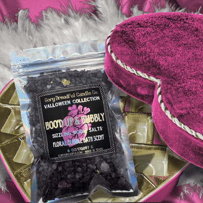 BOO'D UP & BUBBLY Sizzling Room Salt Crystal Potpourri: Floral Bubble Bath Scent - Gory Dreadful Candle Co