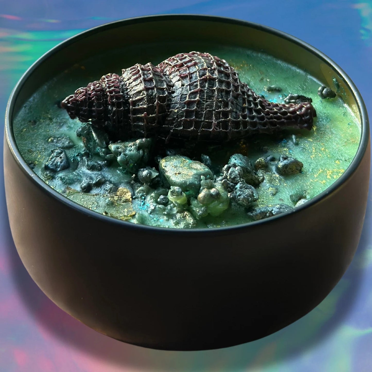 BRAZILIAN ZOM ZOM Luxury Wickless Candle 6.5 oz: Caramel Pistachio Vanilla Sandalwood Scent - Gory Dreadful Candle Co