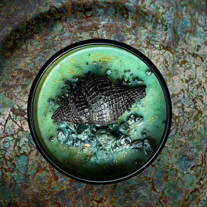 BRAZILIAN ZOM ZOM Luxury Wickless Candle 6.5 oz: Caramel Pistachio Vanilla Sandalwood Scent - Gory Dreadful Candle Co