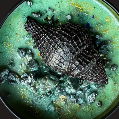 BRAZILIAN ZOM ZOM Luxury Wickless Candle 6.5 oz: Caramel Pistachio Vanilla Sandalwood Scent - Gory Dreadful Candle Co