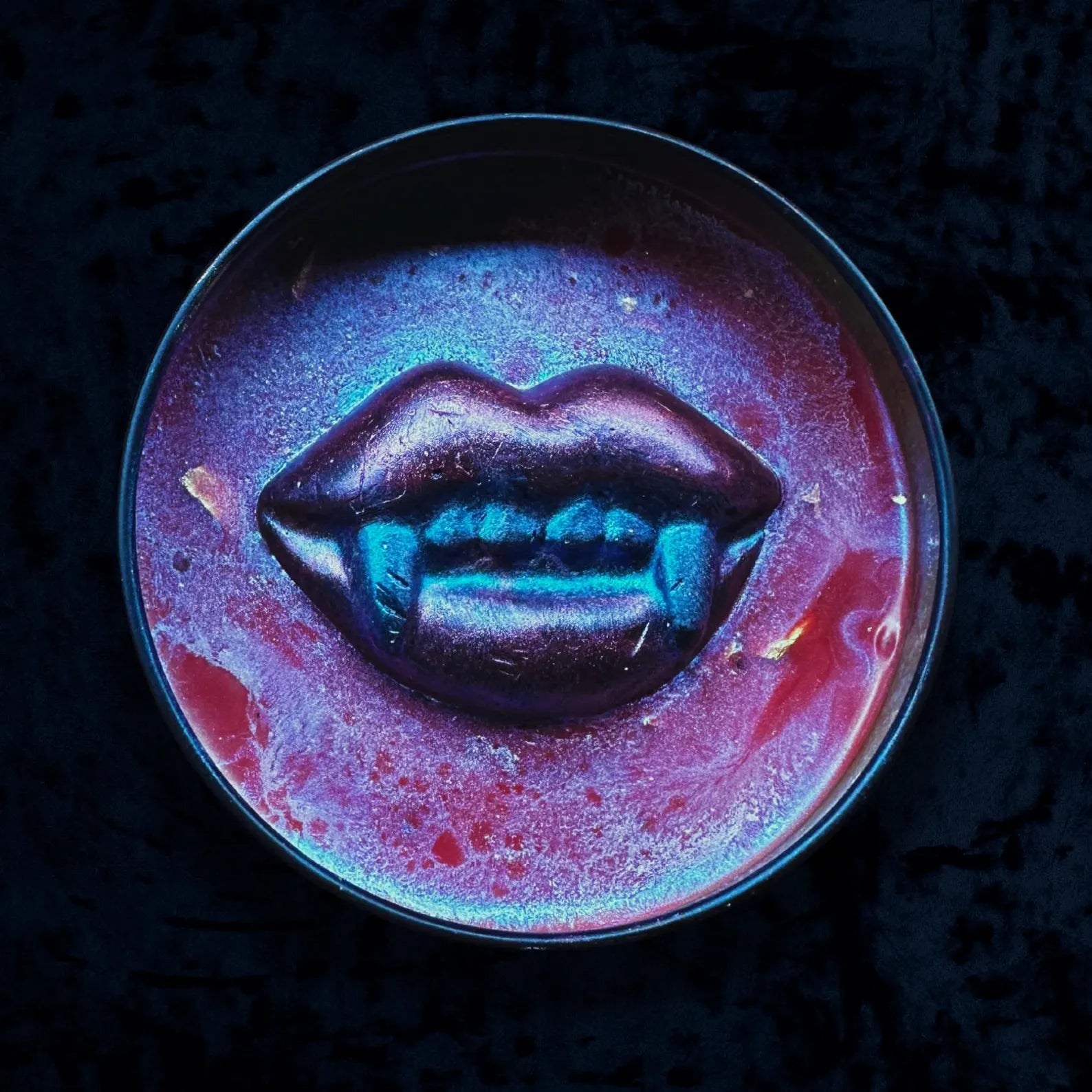 CIGAR LOVE TRIANGLE Signature Luxury Wickless Candle: Amber Bergamot Rum Tobacco Scent - Gory Dreadful Candle Co