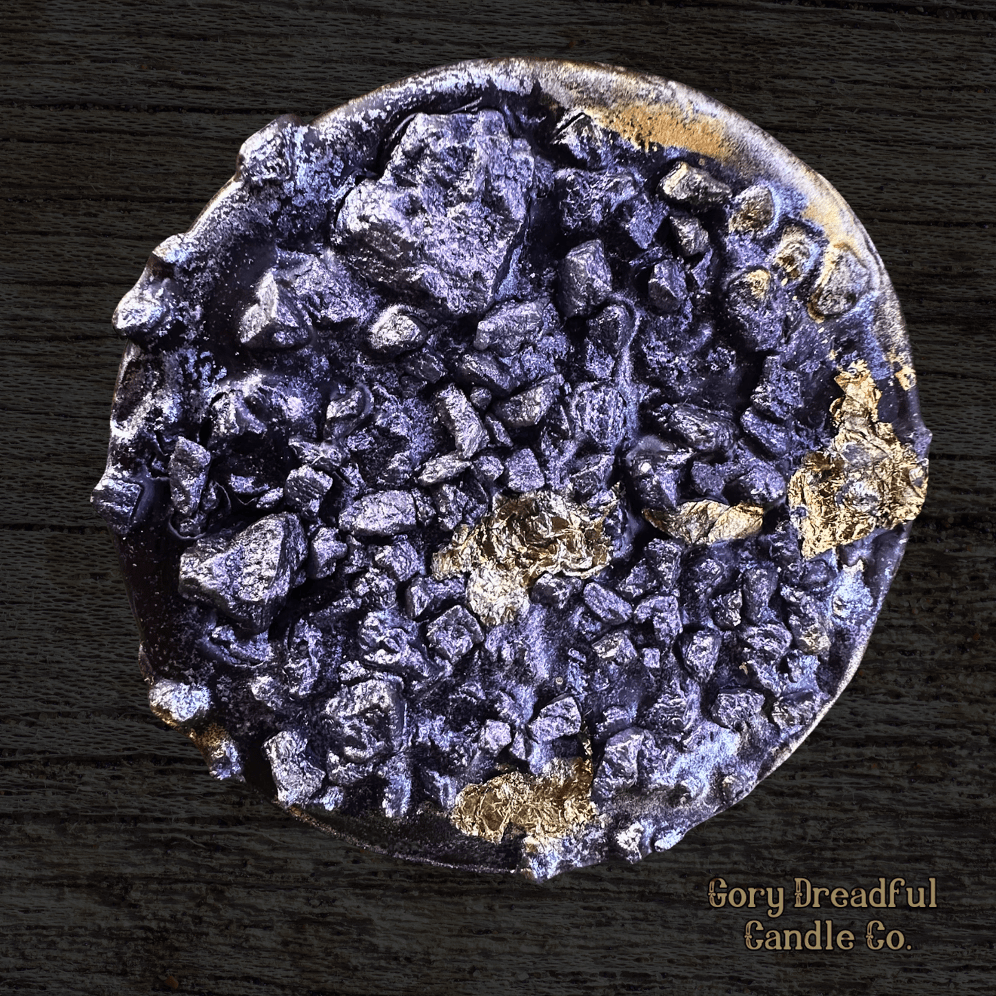 CITRUS PYRE Deluxe Fusion Wax Melt Druzy: White Santal Tobacco Blossom + Sugared Citrus Scent - Gory Dreadful Candle Co