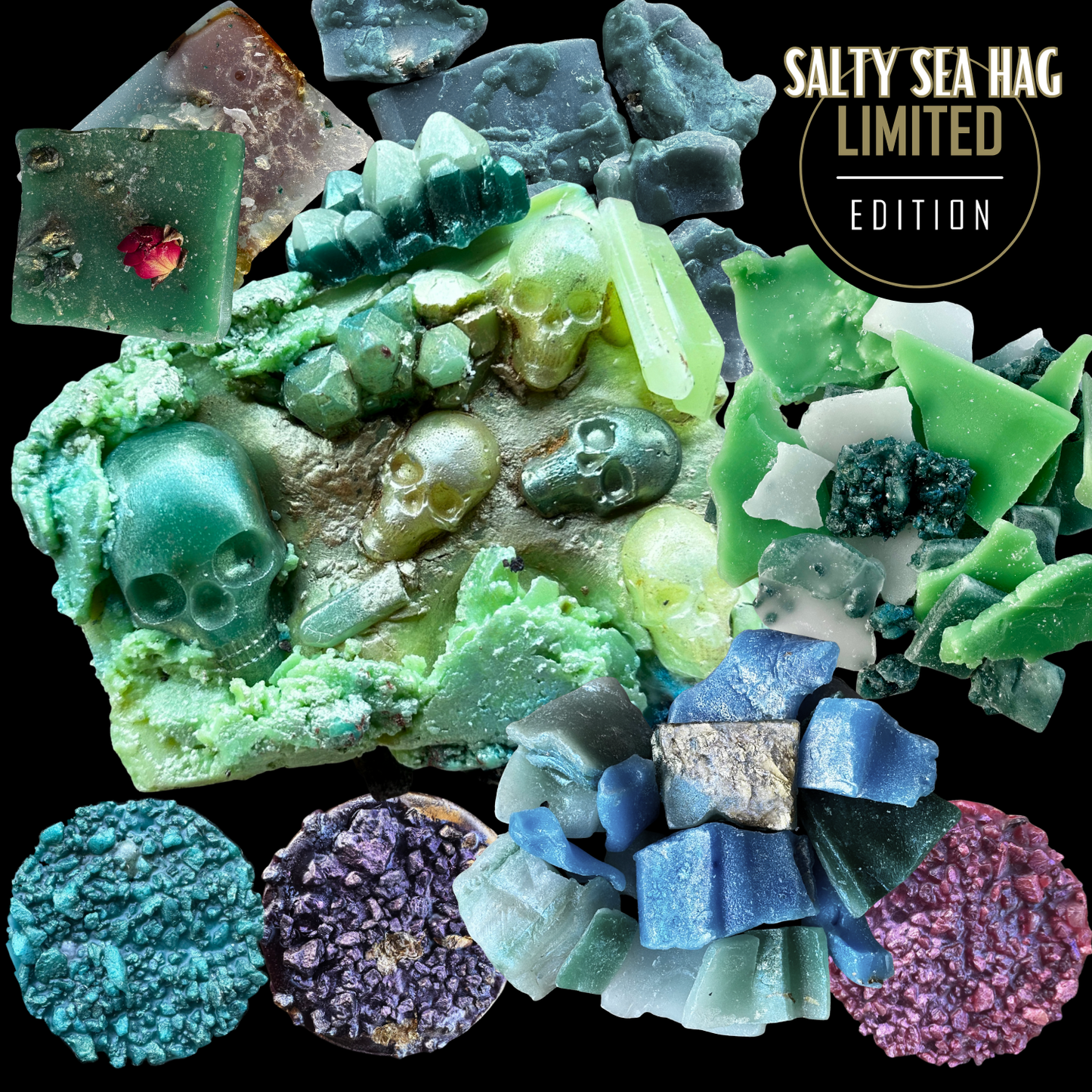 COMPLETE COLLECTOR SET: Salty Sea Hag Limited Edition - Gory Dreadful Candle Co
