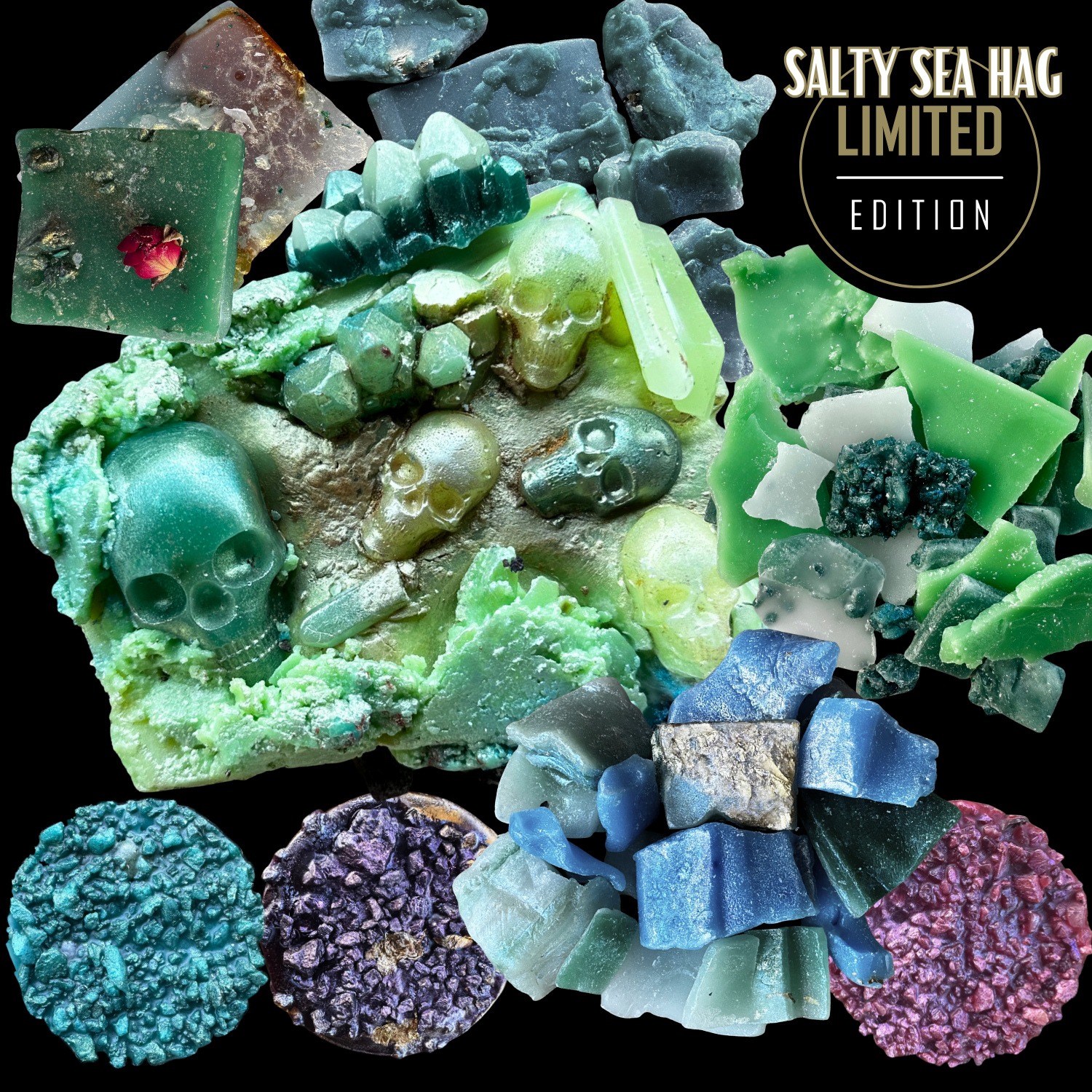COMPLETE COLLECTOR SET: Salty Sea Hag Limited Edition - Gory Dreadful Candle Co