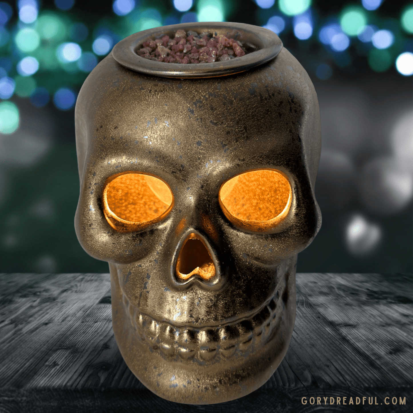 DEATH METAL CUPCAKE Sizzling Room Salt Crystal Potpourri: Chocolate Cherry Absinthe Scent - Gory Dreadful Candle Co
