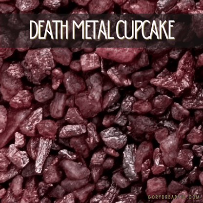 DEATH METAL CUPCAKE Sizzling Room Salt Crystal Potpourri: Chocolate Cherry Absinthe Scent - Gory Dreadful Candle Co
