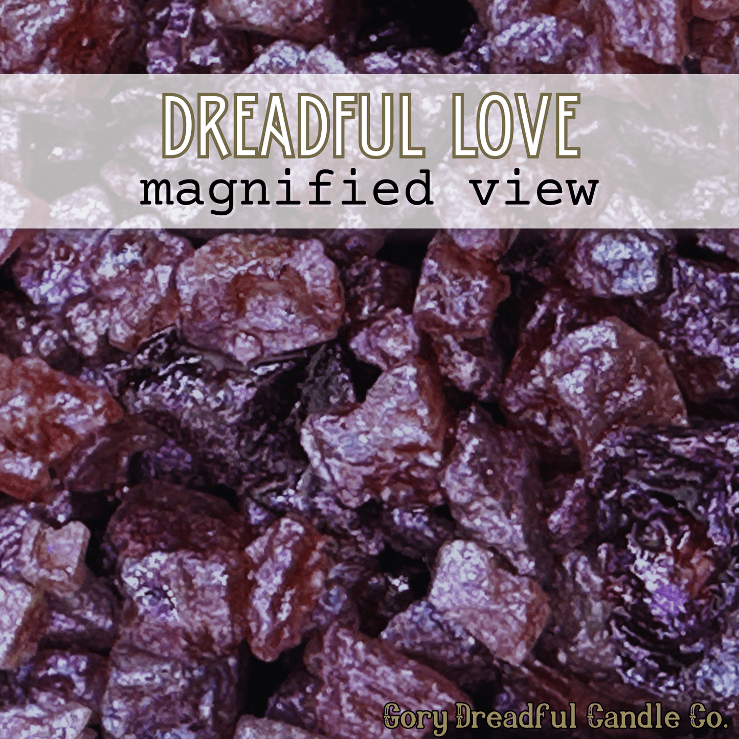 DREADFUL LOVE Signature Sizzling Room Salt Crystal Potpourri: Black Rose & Peppered Plum Scent - Gory Dreadful Candle Co