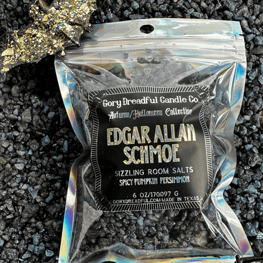 Edgar Allan Schmoe Sizzling Room Salt Crystal Potpourri: Spicy Pumpkin Persimmon Scent - Gory Dreadful Candle Co