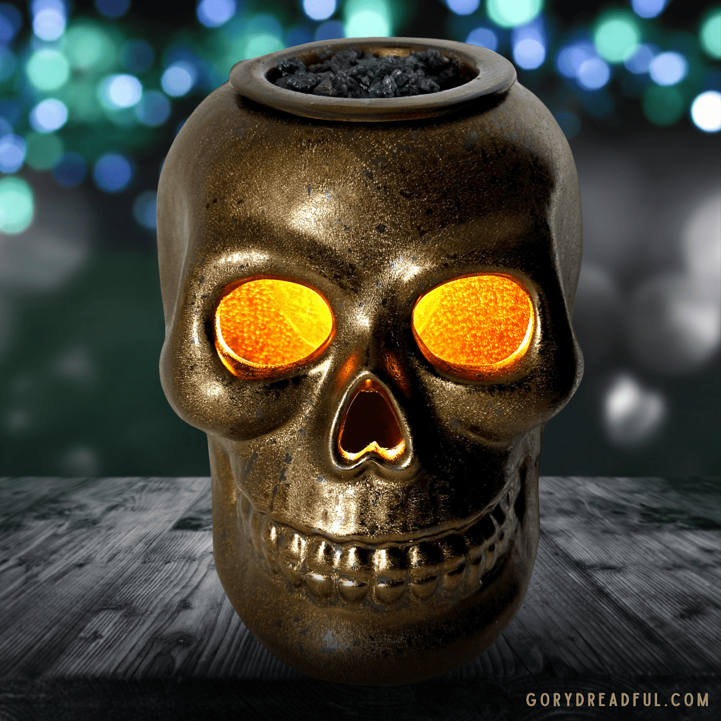 Edgar Allan Schmoe Sizzling Room Salt Crystal Potpourri: Spicy Pumpkin Persimmon Scent - Mini - Gory Dreadful Candle Co