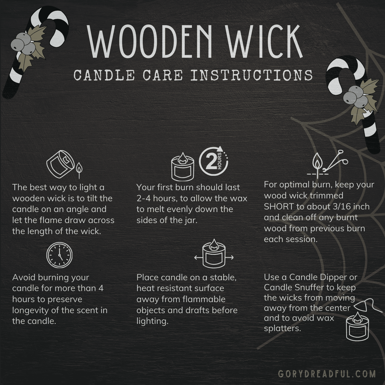 Elves in Fishnet Stockings Luxury Crackling Wooden Wick Candle: Winter Red Currant Musk - Gory Dreadful Candle Co