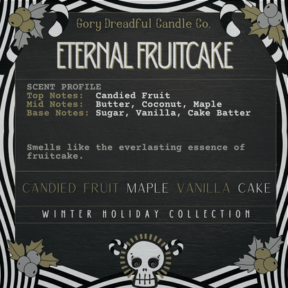 Eternal Fruitcake Sizzling Room Salt Crystal Potpourri: Candied Fruit Maple Vanilla Cake Scent - Gory Dreadful Candle Co