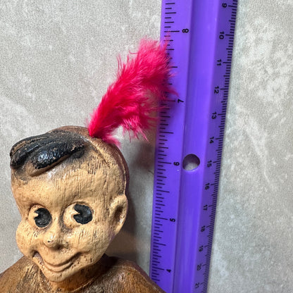 1946-49 Vintage Peter Pan with red feather Community Chest award trophy figurine