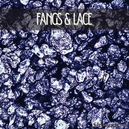 Fangs & Lace Sizzling Room Salt Crystal Potpourri: Cashmere Pink Sugar Scent - Mini - Gory Dreadful Candle Co