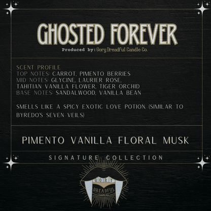 GHOSTED FOREVER Sizzling Room Salt Crystal Potpourri: Pimento Vanilla Floral Musk Scent - Gory Dreadful Candle Co