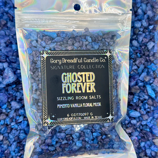 GHOSTED FOREVER Sizzling Room Salt Crystal Potpourri: Pimento Vanilla Floral Musk Scent - Gory Dreadful Candle Co