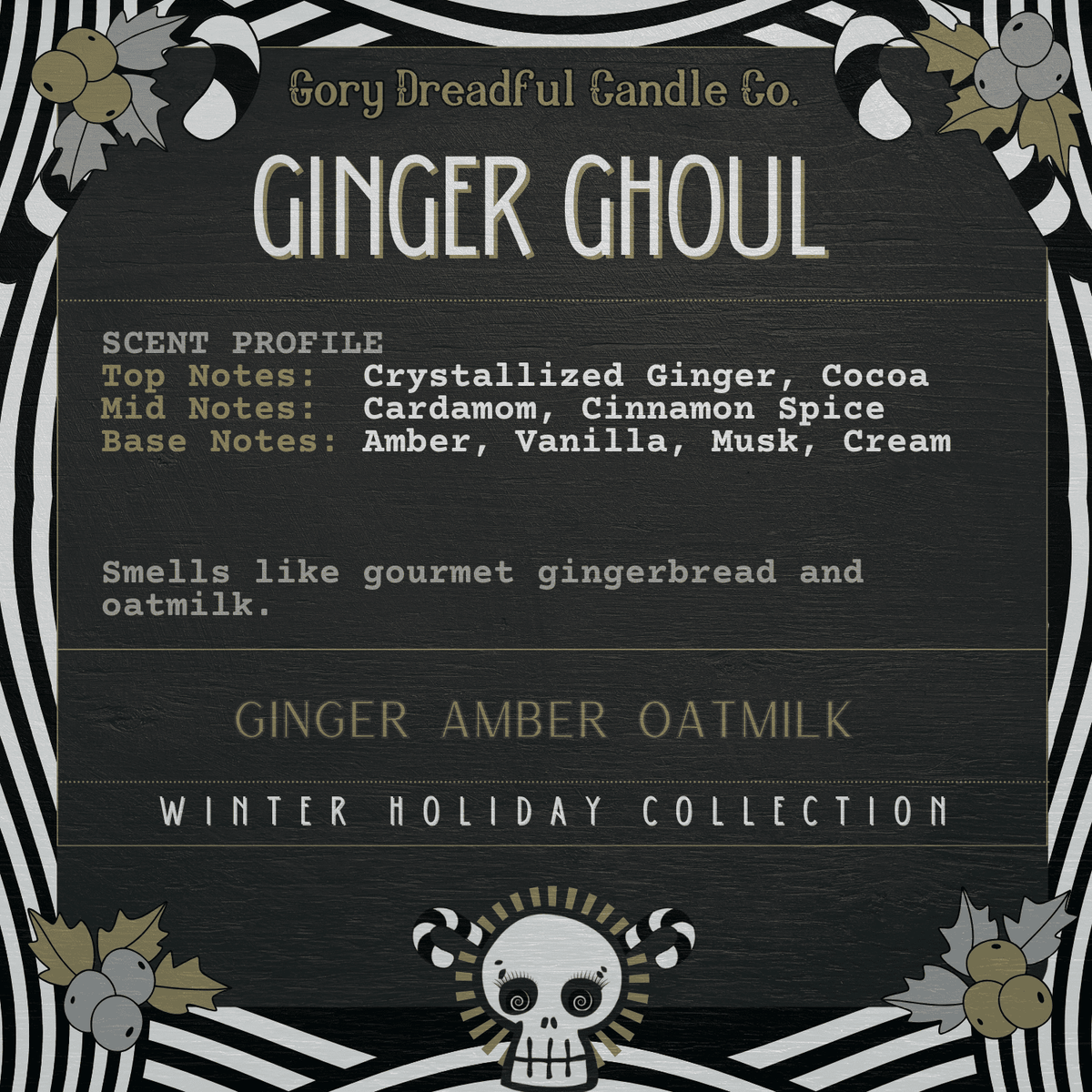 Ginger Ghoul Sizzling Room Salt Crystal Potpourri: Ginger Amber Oatmilk Scent - Gory Dreadful Candle Co