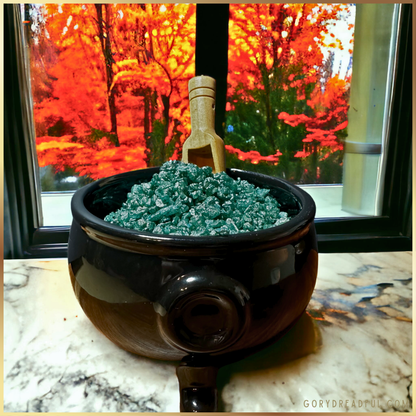 Hagalicious Sizzling Room Salt Crystal Potpourri: Patchouli Pine Sweet Florals Scent - Gory Dreadful Candle Co
