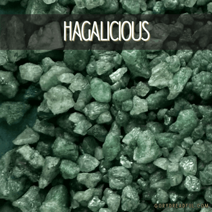 Hagalicious Sizzling Room Salt Crystal Potpourri: Patchouli Pine Sweet Florals Scent - Mini - Gory Dreadful Candle Co