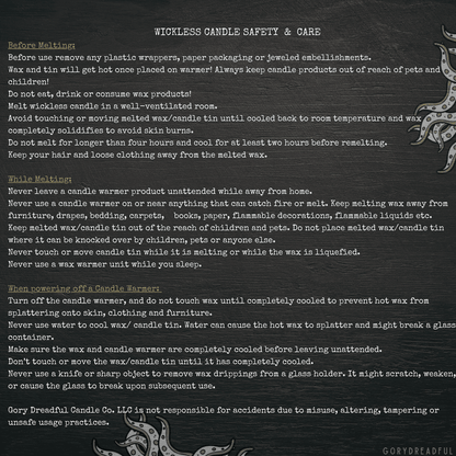 HECATE'S HEATWAVE Luxury Wickless Candle 6.5 oz: Rose Violet Leather Dark Woods Scent - Gory Dreadful Candle Co