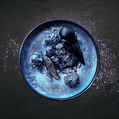 HECATE'S HEATWAVE Luxury Wickless Candle 6.5 oz: Rose Violet Leather Dark Woods Scent - Gory Dreadful Candle Co